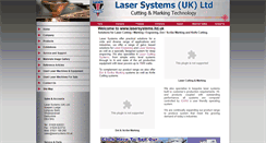 Desktop Screenshot of lasersystemsuk.co.uk